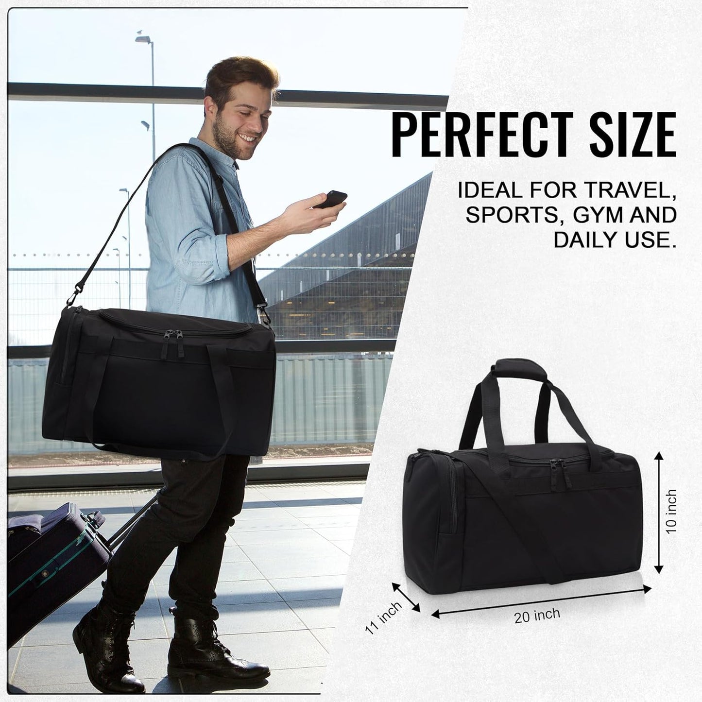 Multi-Pocket Sports/Gym Duffel Bag
