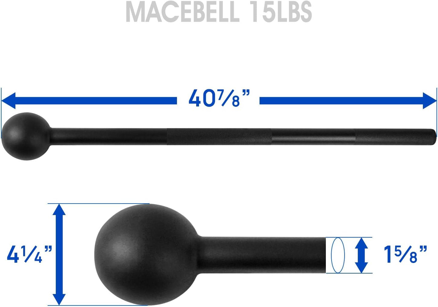 Full Body Steel Mace Bell, Stretching 5, 7, 10, 15, 20, 25, 30 LB for both woman and man