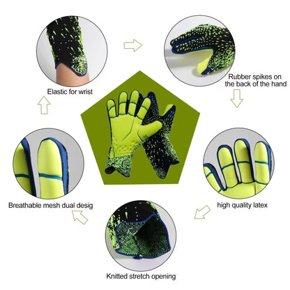 Goalkeeper Gloves Kids Football, Latex Protection