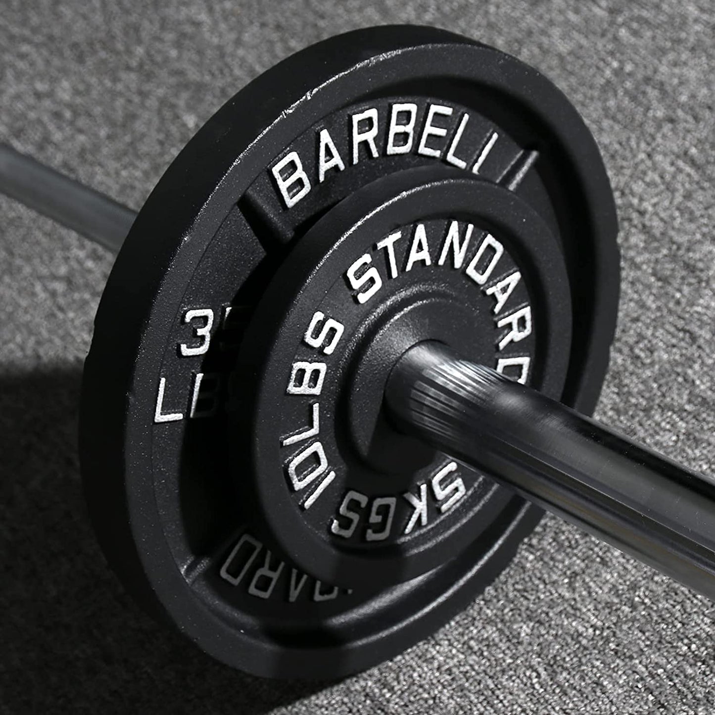 Solid Iron Olympic Weightlifting Plates, 25-Lb (Pair)