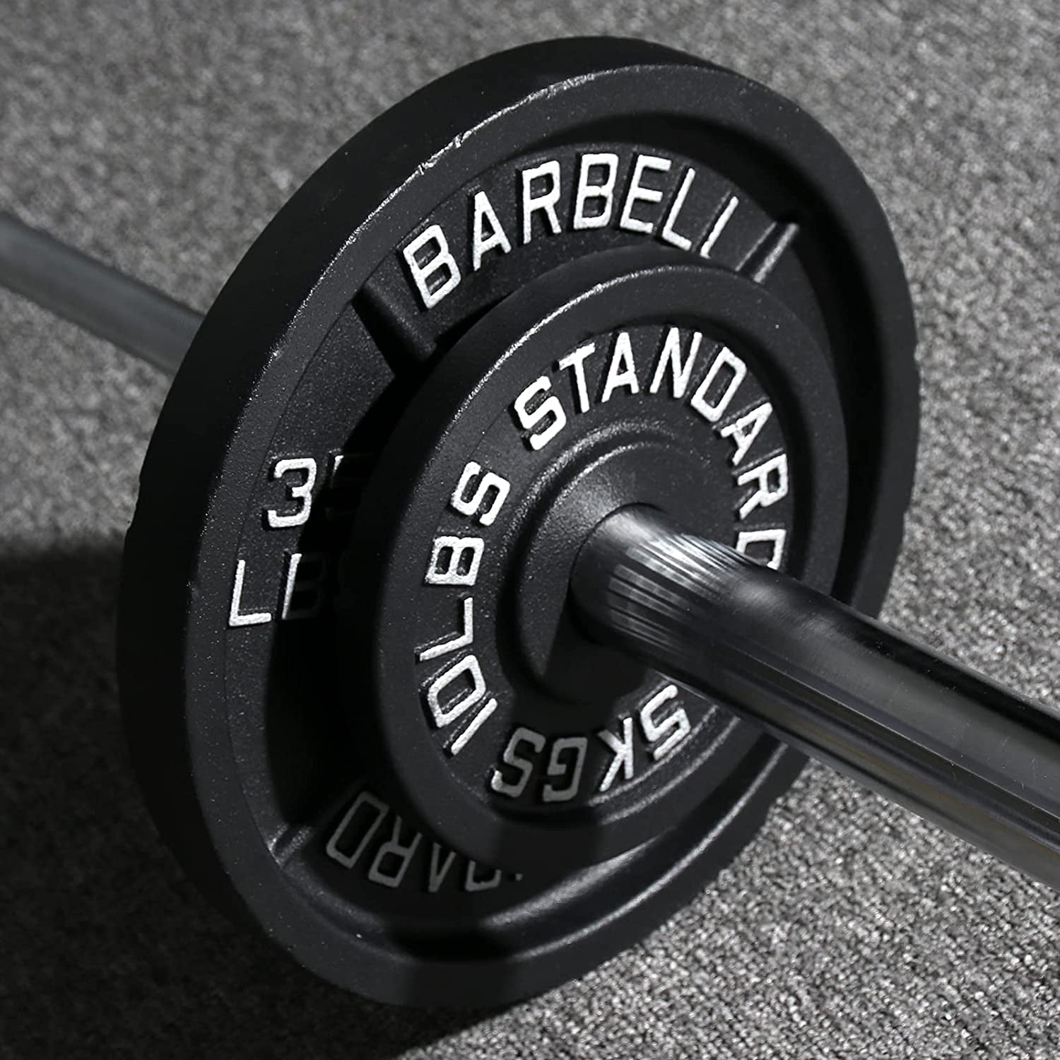 Solid Iron Olympic Weightlifting Plates, 25-Lb (Pair)
