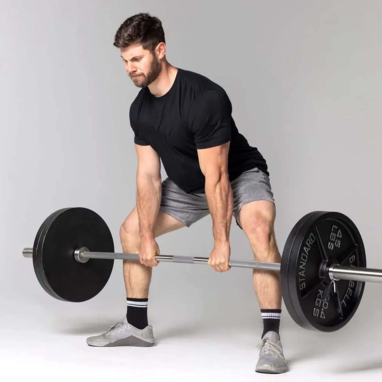 Solid Iron Olympic Weightlifting Plates, 25-Lb (Pair)