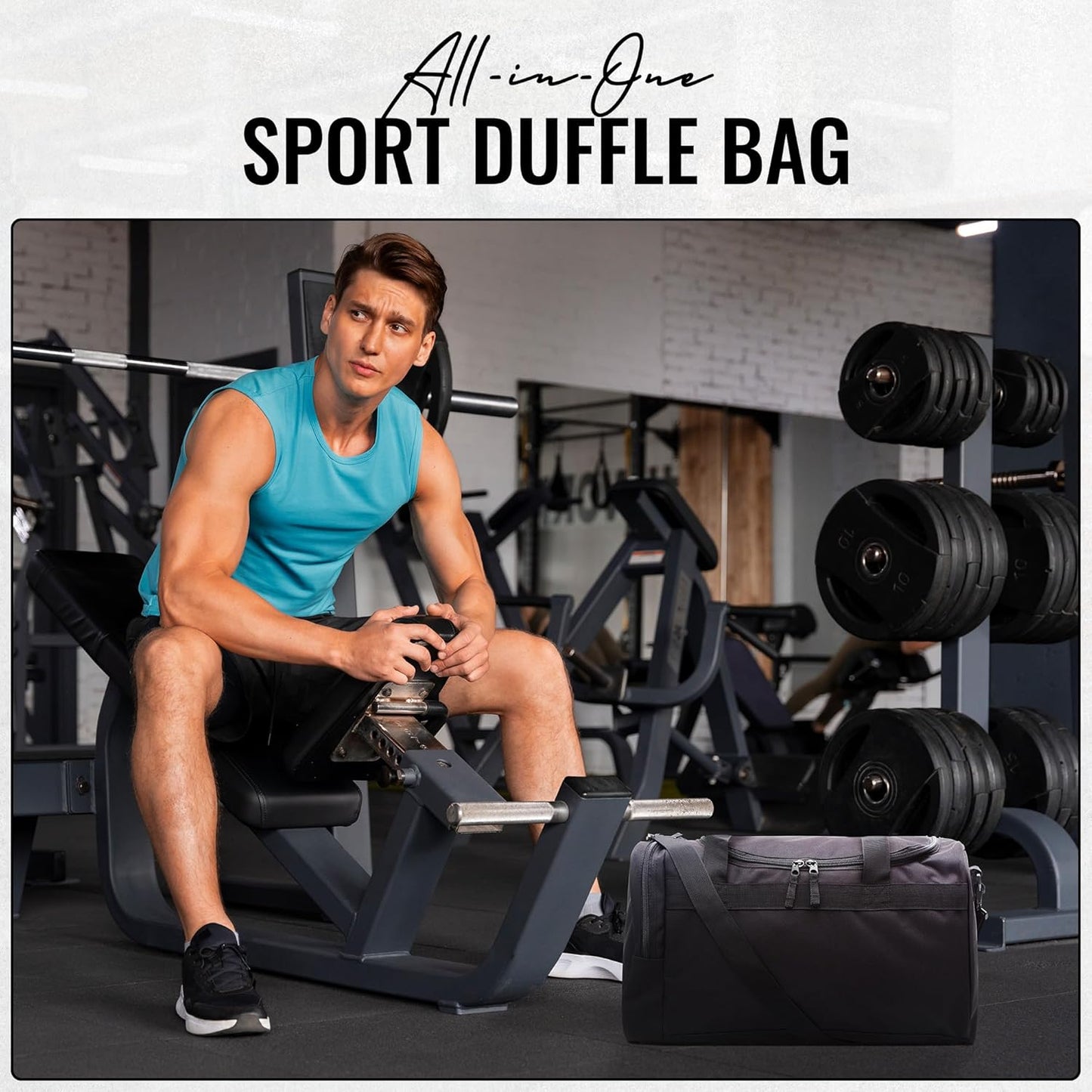Multi-Pocket Sports/Gym Duffel Bag