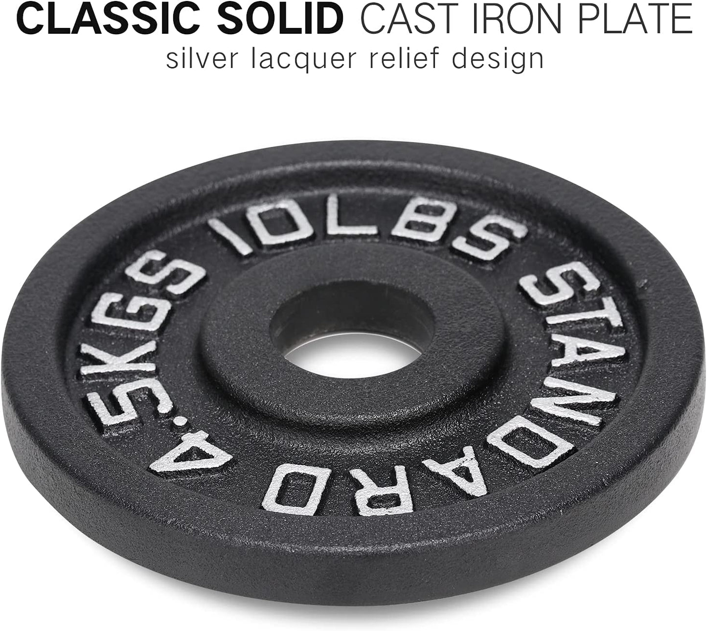 Solid Iron Olympic Weightlifting Plates, 25-Lb (Pair)
