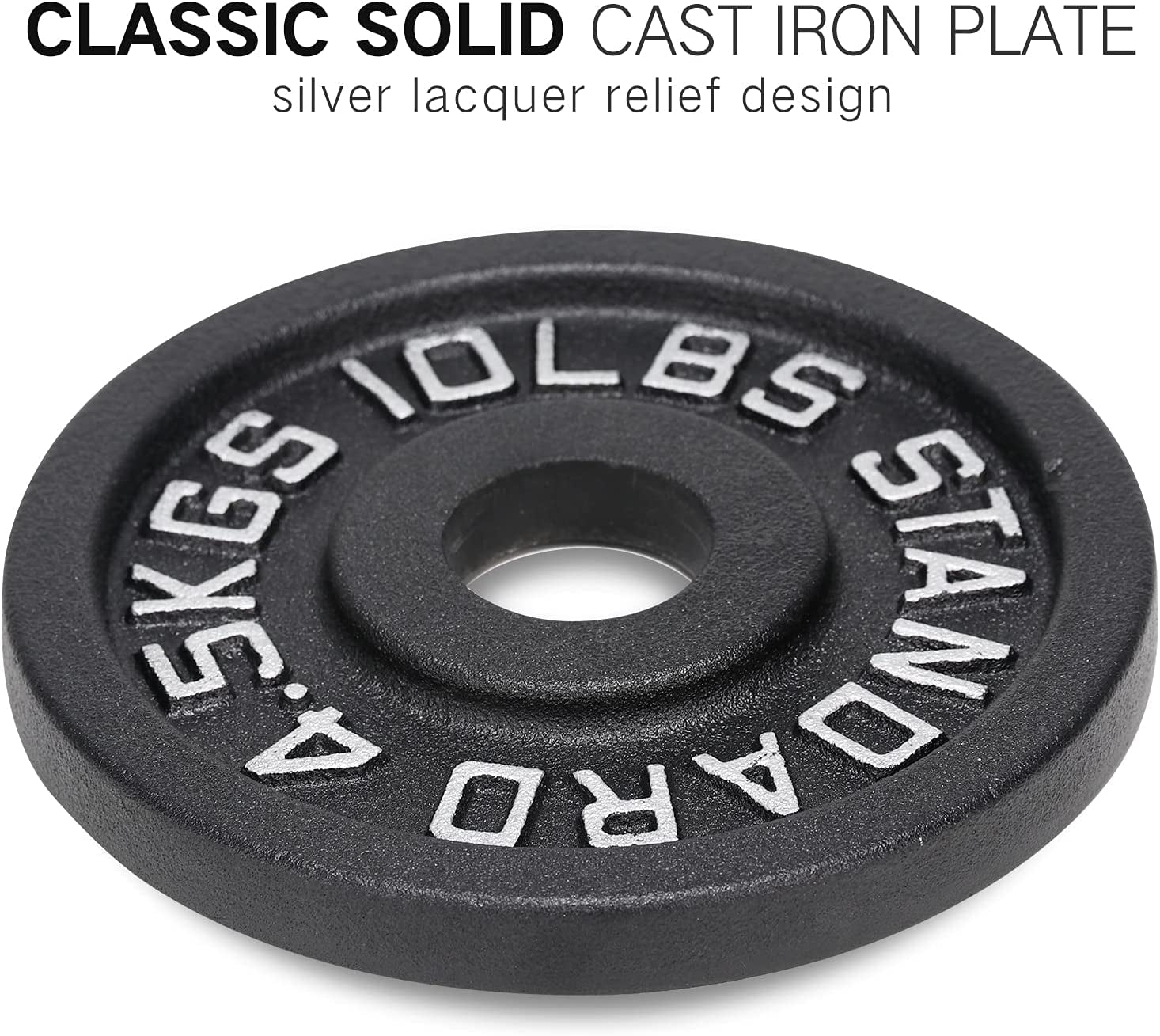 Solid Iron Olympic Weightlifting Plates, 25-Lb (Pair)