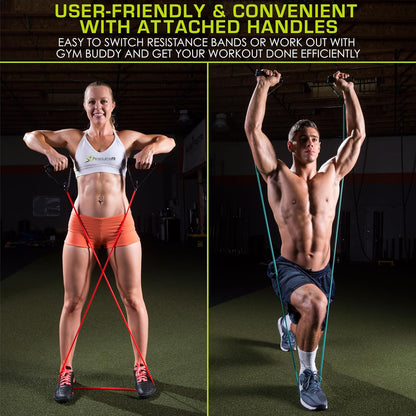 8-12 LB Stackable Resistance Bands + Door Anchor