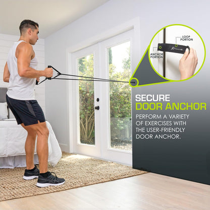 8-12 LB Stackable Resistance Bands + Door Anchor