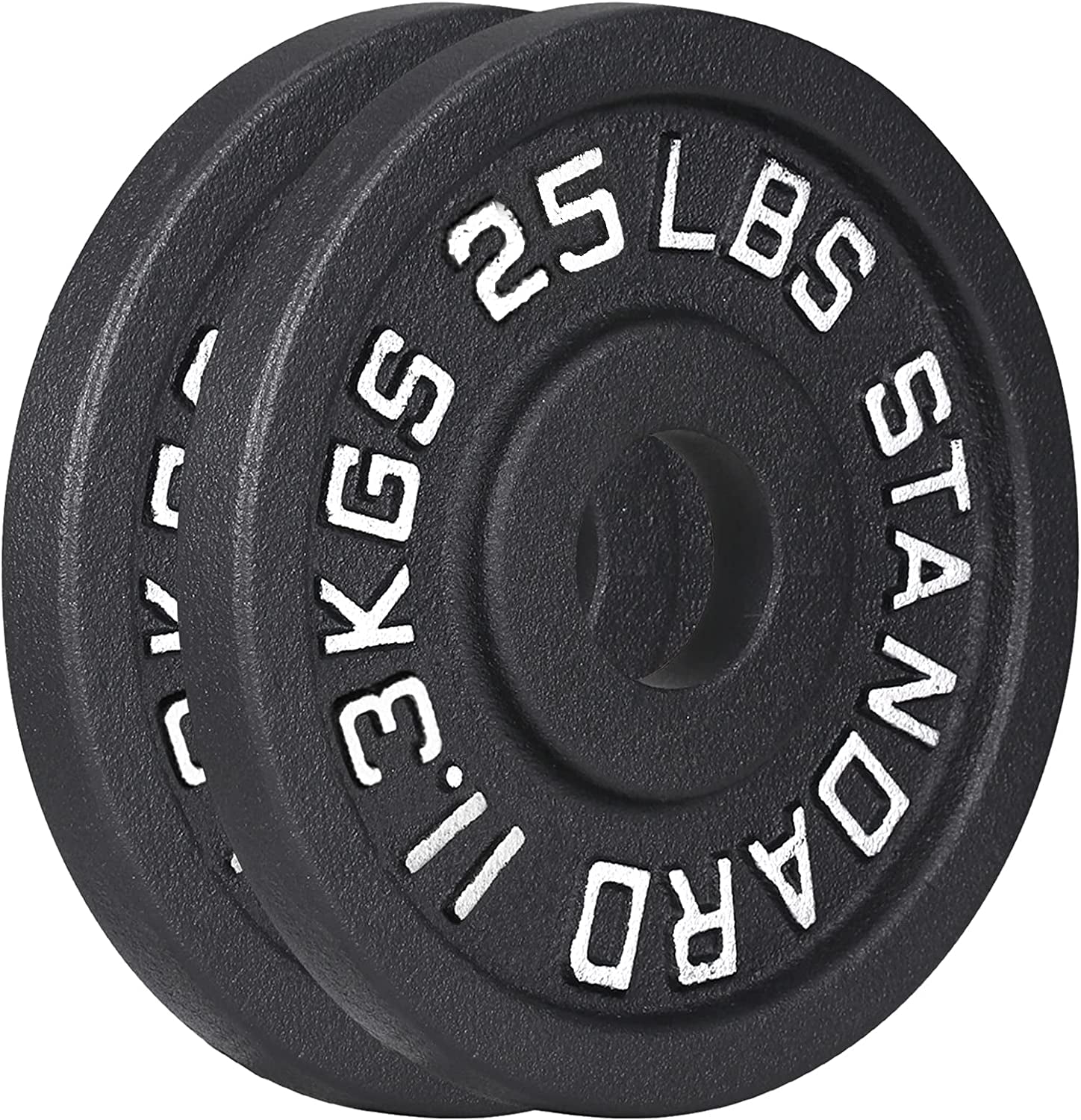 Solid Iron Olympic Weightlifting Plates, 25-Lb (Pair)
